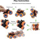 Pack of 2 Monster Trucks for Boys 3-7 Years Old, Friction Powered Car Toys, Durable High-Density Alloy and Non-Toxic Plastic