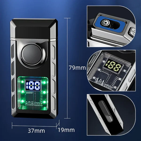Multi-Functional Dual Flame Lighter with Colored Lights - Image 7